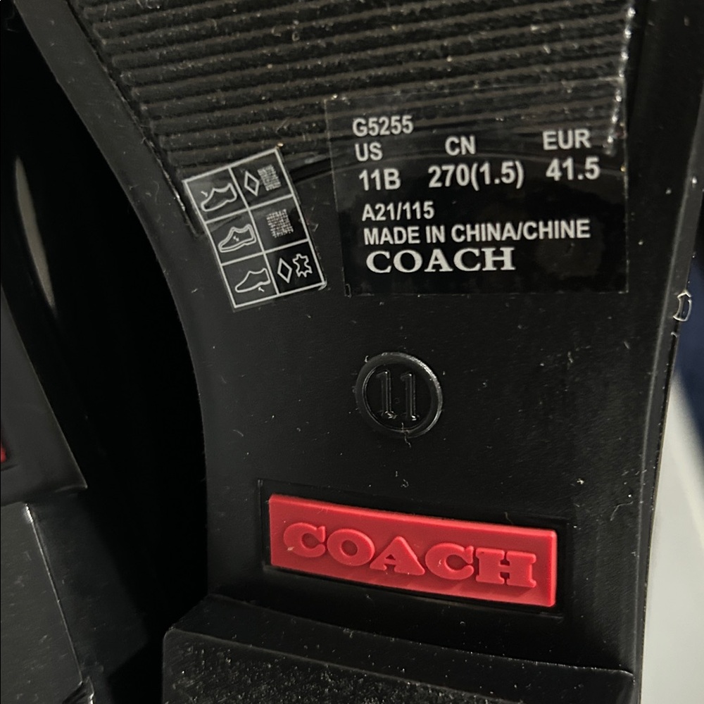 Coach Black and Red Sole Detail - Picture 5 of 8